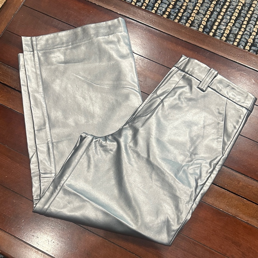 Joe's Jeans Pewter Metallic Faux Leather Pants